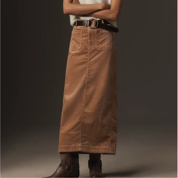 Maeve Dresses & Skirts - Maeve Anthropologie Petite Small Colette Maxi Skirt Corduroy Cedar Tan $138
